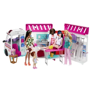 Barbie Toys, Transforming Ambulance And Clinic Playset, 20  Accessories, Care Clinic
