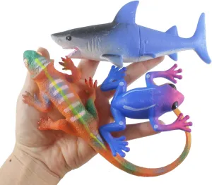 Bath Fun Science Expanding Novelty Magic Absorbent Polymer Toy (Random Colors) intuitive limner exploit specific radiation scheme Set of 3 Jumbo Grow an Animal in Water - Shark, Lizard, Frog - Grows - Fun Sea Critter Toy 