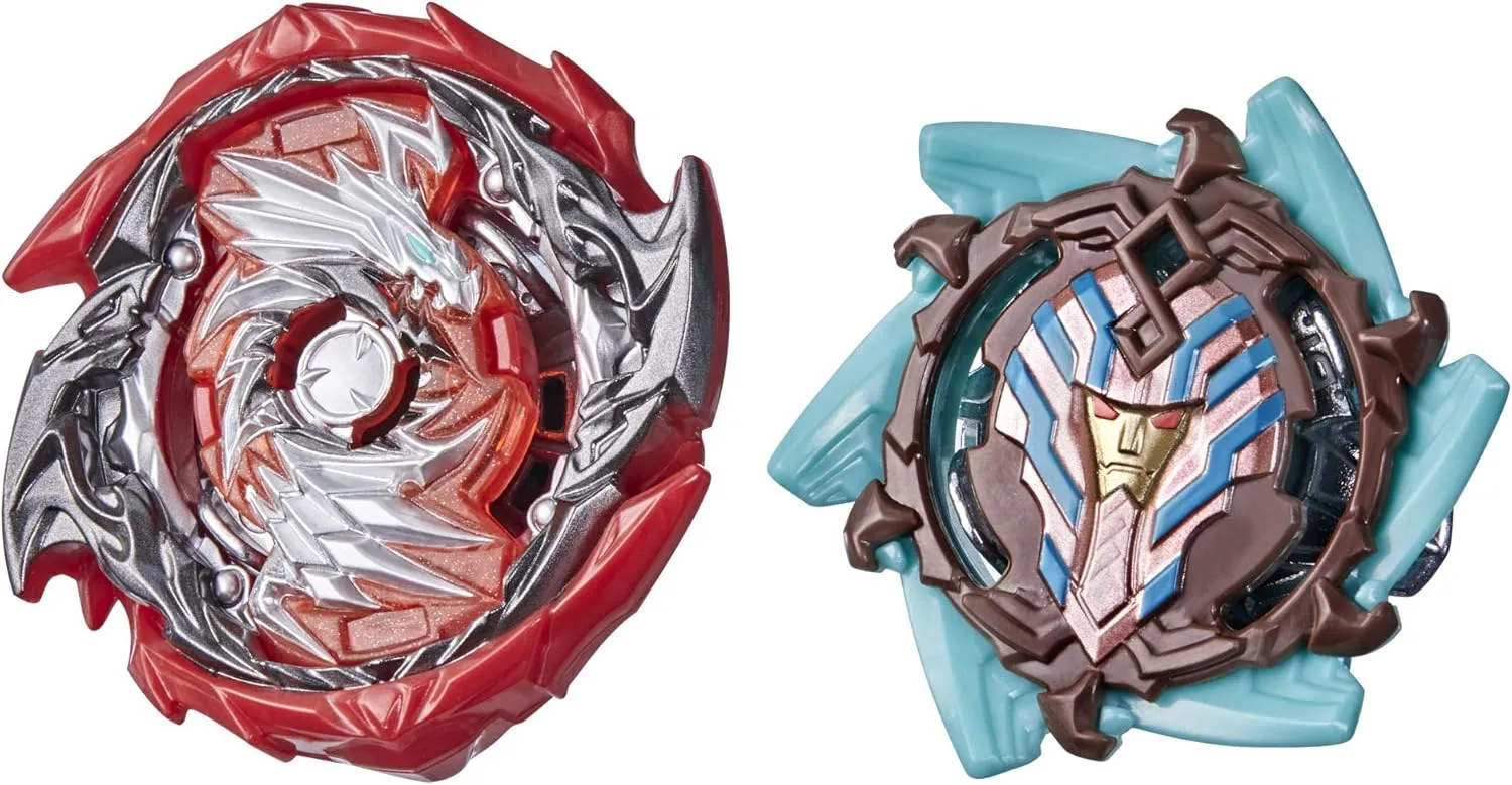 Battle Game Toys Beyblade Burst Surge Dual Collection Pack Hypersphere segment Eclipse Evo Devolos D5 and Slingshock Sphinx S4-2 Spinning Tops, 
