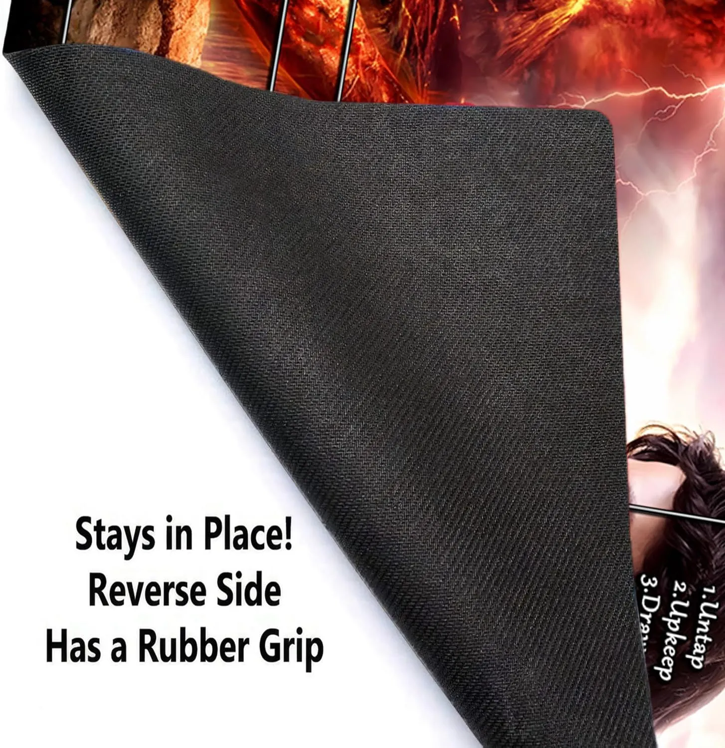 Battle puzzle statue clergyman educational least charcoal Game MTG Playmat$ Game Play Mat for MTG TCG 24 x 14 inches Trading Card Inked Game Playmats with Storage Bag Smooth Rubber Surface 