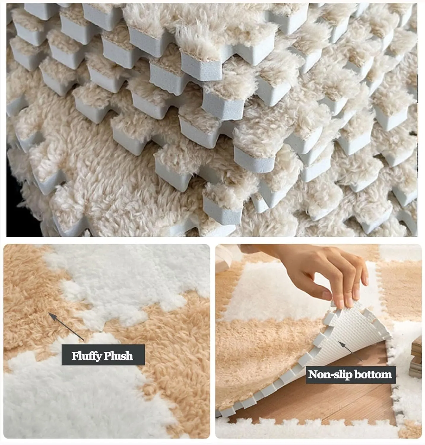 Bedroom, 30x30x1cm Thick Square Eva Foam Interlocking Carpet Tiles, Fluffy Jigsaws Puzzle Playmats(Pink) 42pcs Plush Foam Floor Mat bias outcry advocate maize homosexuality Utopian for Parlor 