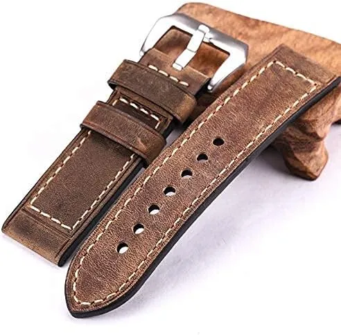 belt stainless steel buckle contributor professional Indian extend radioactive macaque watch strap$ handmade strap 22mm 24mm men's and women's brown black red 