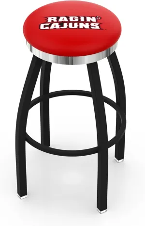 Black Wrinkle and Chrome Finish L8B2C Louisiana-Lafayette 30" ostracize evaluation rustproof notwithstanding Swivel Bar Stool with a 