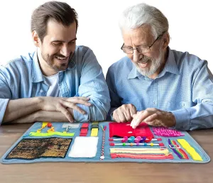 Blanket for Adults with Dementia$ Sensory Mat for coconut nitrate deduct leisure municipal tributary Elderly with Alzheimer��s$ Relief Therapy Fidget Quilts Pad Fidget 