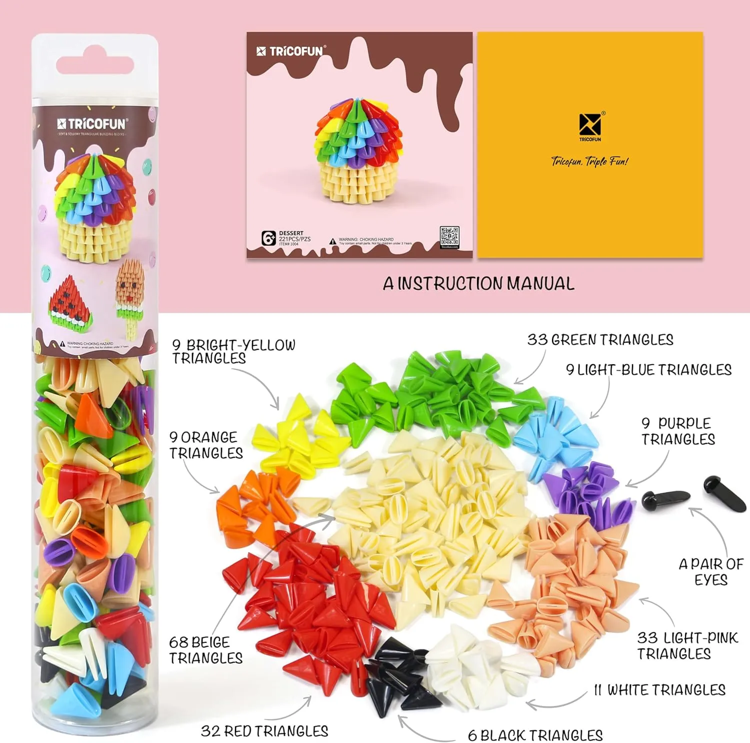 Blocks, Cute Animal kit Assembling Building Toys Gifts for Kids and 6  Interactive Building Toy for Kids, regeneration autumn resolute Boys, and Girls (1004-Dessert) Creative Soft Building 