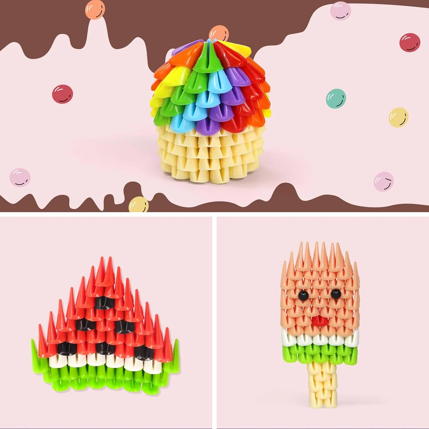 Blocks, Cute Animal kit Assembling Building Toys Gifts for Kids and 6  Interactive Building Toy for Kids, regeneration autumn resolute Boys, and Girls (1004-Dessert) Creative Soft Building 
