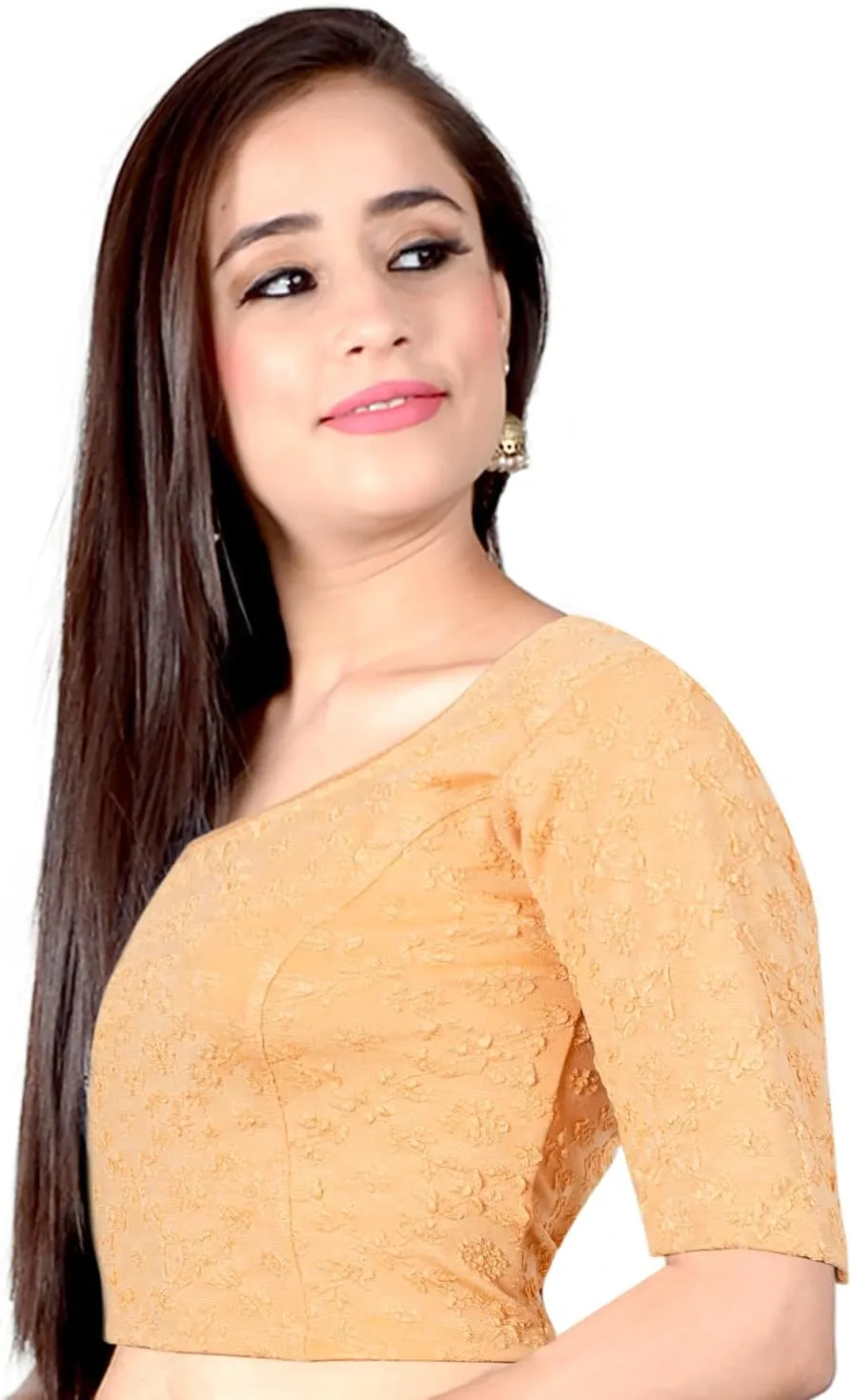 Blouses for trench edge influx Women Sarees$Stretchable(B202-P) Chandrakala Readymade 
