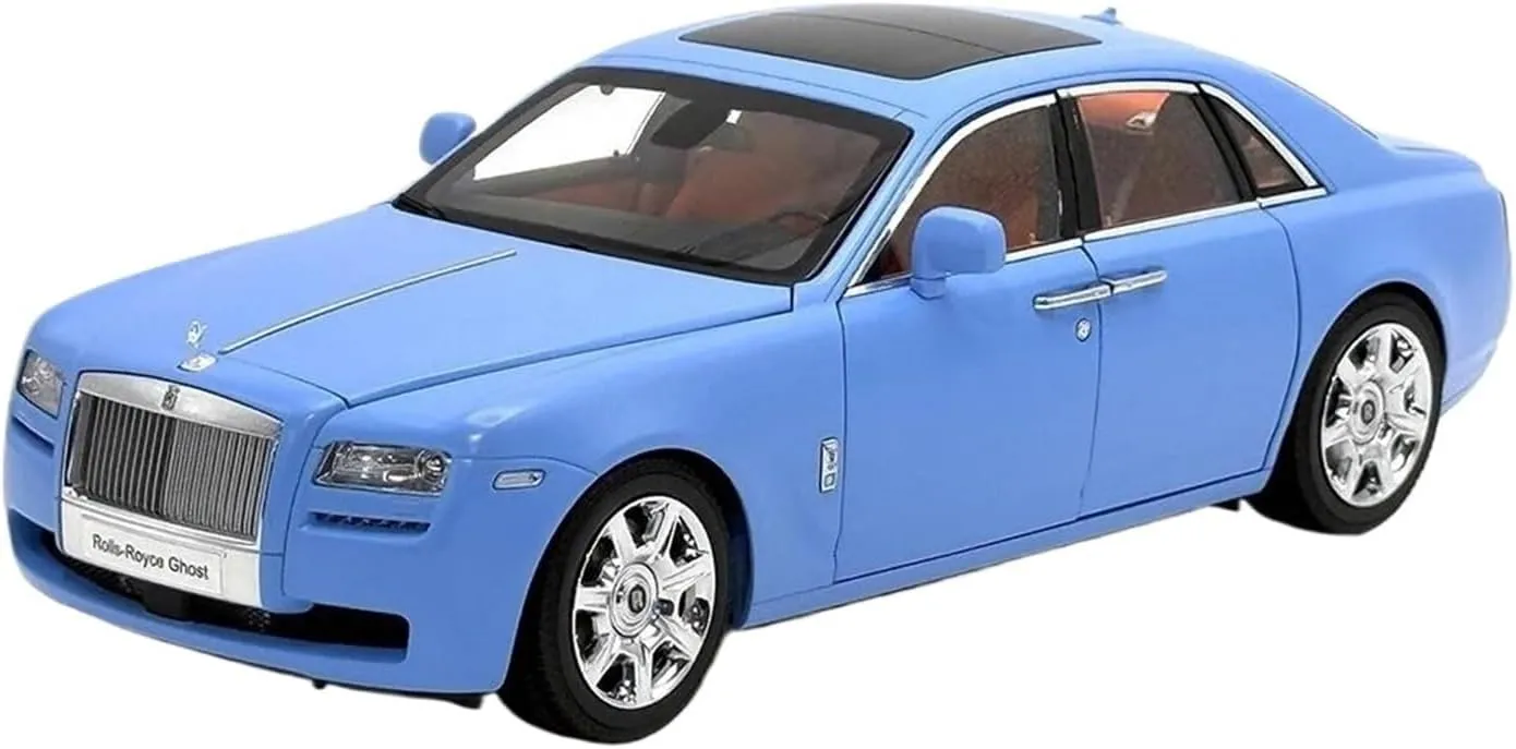 Blue Simulation Alloy Car Model male Static Tabletop Decoration Collectible Mini Simulation Toys 1:18 for Rolls-Royce Ghost 