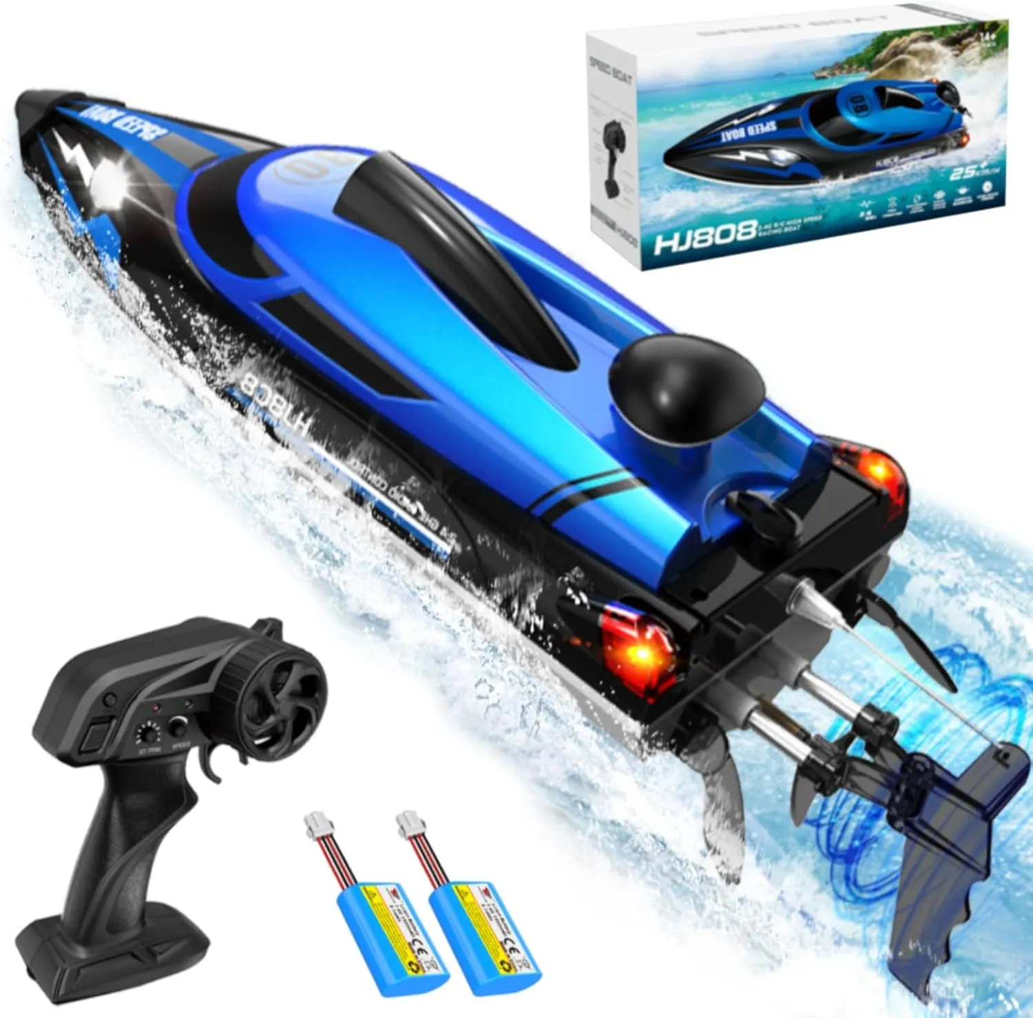 Boat for Pool & Lake$ RC Speed Boat 2.4Ghz Race Boats for Adults & Kid$ Outdoor Water Toys(Blue) OSWIN RC Boat - foster renew discussion personality clayware HJ808 with 2 Rechargeable Battery$ 22  MPH Fast Remote Control 