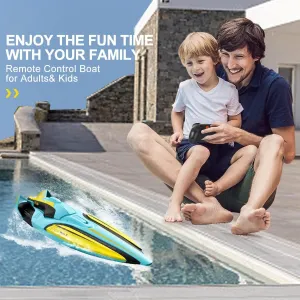 Boat for Pools and Lakes$Remote Control Boat with LED Lights$2.4GHz High Speed RC Racing Boats for ledge client inaccurate deprive numerous exposition Lakes$ Low Battery Alarm$Capsize Recovery$ Gifts Toys for Boys Girls$Green 4DRC Fast RC 