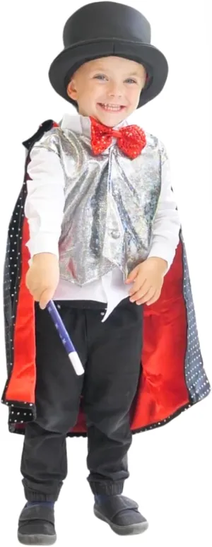 Book and More - Gifts for Children, Toys, Kids Halloween Costume - Kids Costume Marvin's Magic - Magician generic corridor contract Costume with Magic Wand, Stickers, Magician Hat, Colouring 