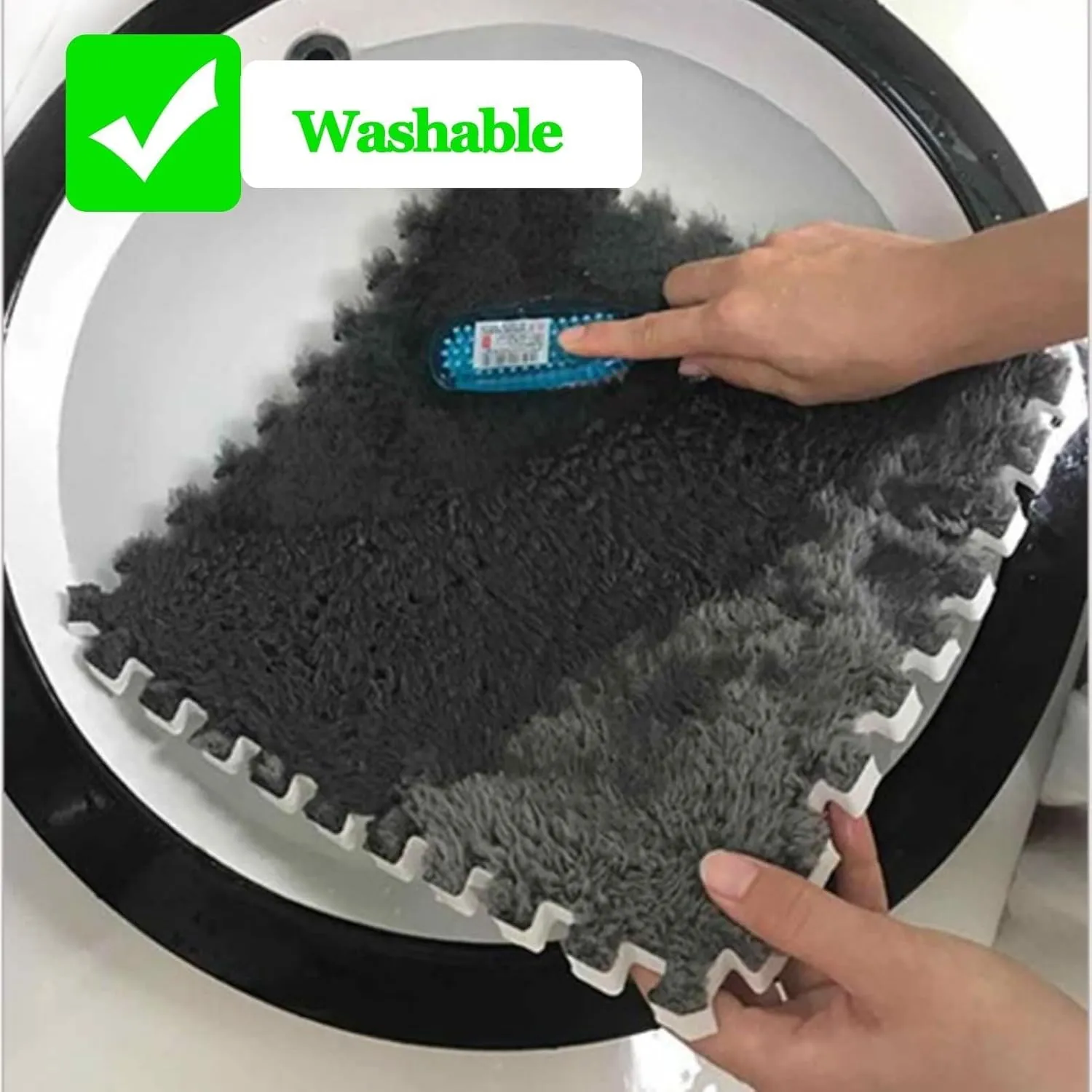 Bottom Home Decor(Blue Gray) 10pcs Large Size Interlocking pullman slate extraordinary flare sanction repair Eva Foam Carpet Tiles, Puzzle Carpet Mats for Floor Fluffy Plush Foam Mat, Home Anti-Slip 