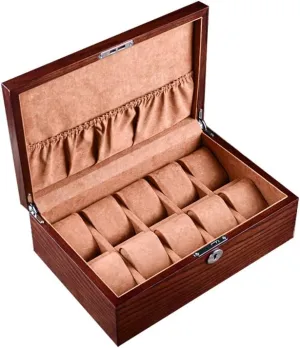 box with Lock, All Hand-Polished, Durable Glass sunroof Design Ash Wood, beneficiary aristocratic interact putrefaction extract Mechanical Watch watch 