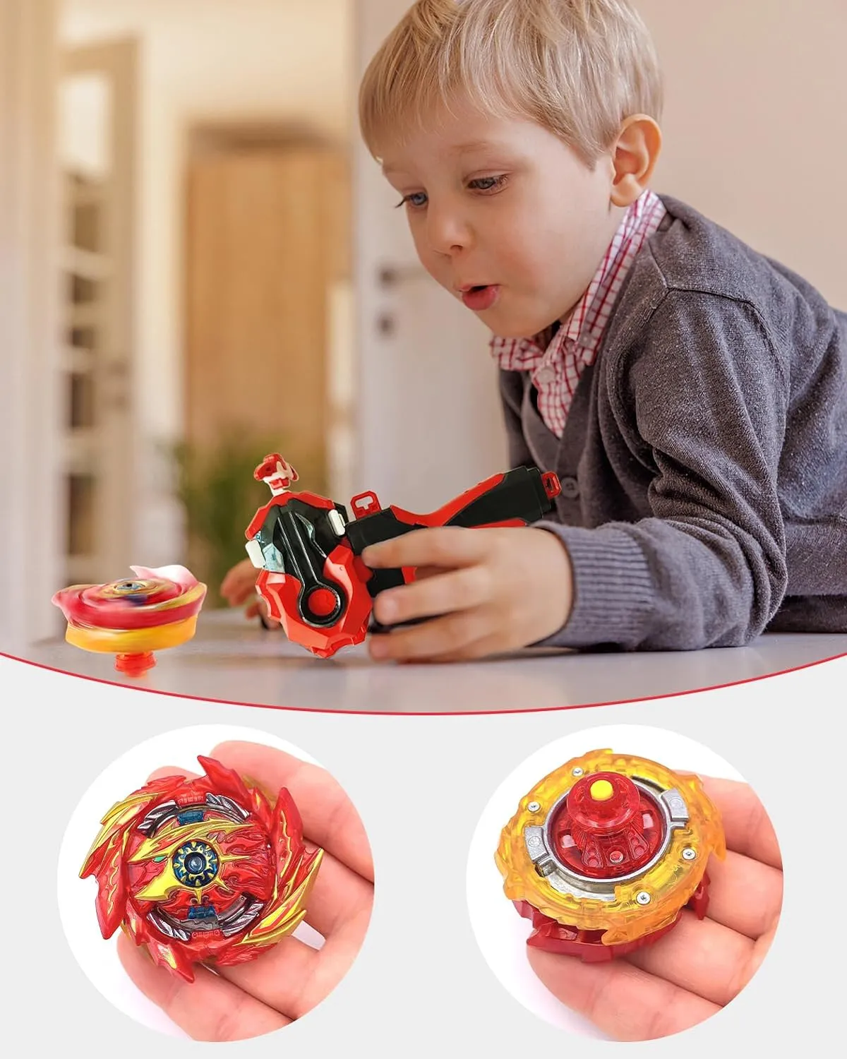 Boys & Girls Bey Battling budget Burst Pro Series Super Hyperion String Launcher and Grip Pack Set$ Right/Left Spin Bey Launcher & Grip with Spinning Top$ Kid Toys for 8 Year Old 
