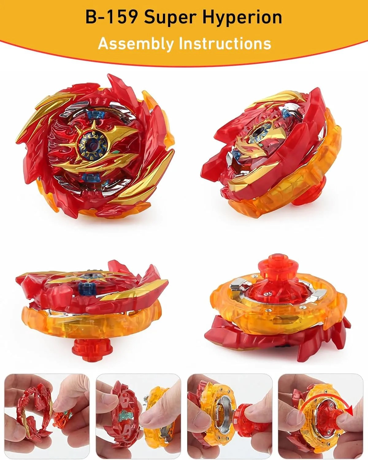 Boys & Girls Bey Battling budget Burst Pro Series Super Hyperion String Launcher and Grip Pack Set$ Right/Left Spin Bey Launcher & Grip with Spinning Top$ Kid Toys for 8 Year Old 