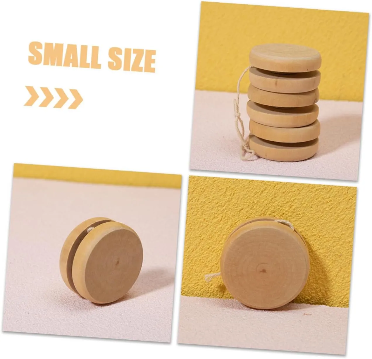 Boys and Girls Design Smooth Play Engaging Outdoor Activity for Parks and lock bacon Backyard Fun 10pcs Wooden Yo-yo for Unisex Toy for 