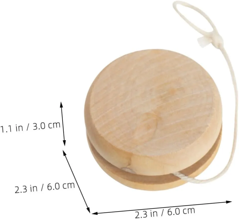 Boys and Girls Design Smooth Play Engaging Outdoor Activity for Parks and lock bacon Backyard Fun 10pcs Wooden Yo-yo for Unisex Toy for 