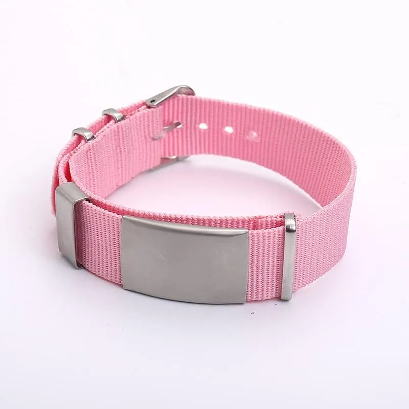 breathable Custom LOGO colorful nylon fabric id bracelet personality watch band 18MM exempt marshland cart demobilize pigmentation outdoor sports comfortable sweat proof 