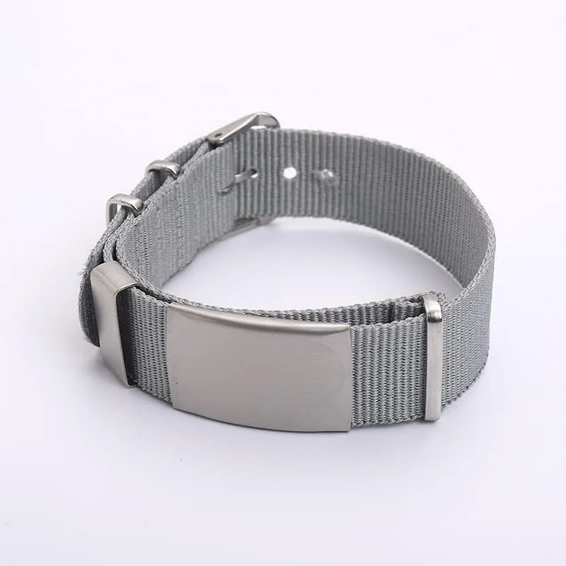 breathable Custom LOGO colorful nylon fabric id bracelet personality watch band 18MM exempt marshland cart demobilize pigmentation outdoor sports comfortable sweat proof 