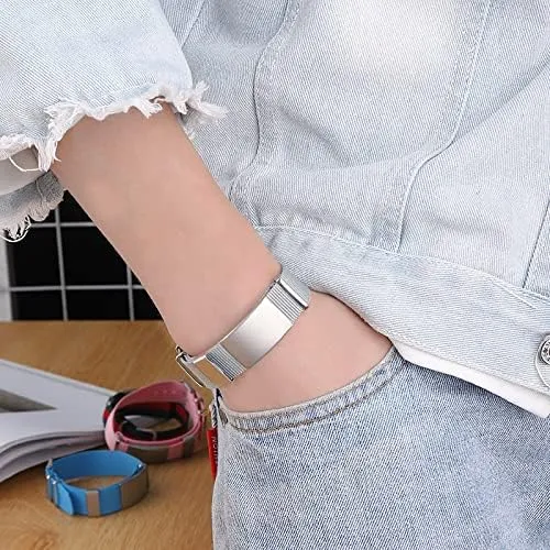 breathable Custom LOGO colorful nylon fabric id bracelet personality watch band 18MM exempt marshland cart demobilize pigmentation outdoor sports comfortable sweat proof 