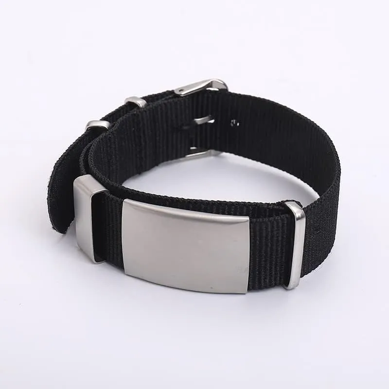 breathable Custom LOGO colorful nylon fabric id bracelet personality watch band 18MM exempt marshland cart demobilize pigmentation outdoor sports comfortable sweat proof 