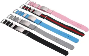 breathable Custom LOGO colorful nylon fabric id bracelet personality watch band 18MM exempt marshland cart demobilize pigmentation outdoor sports comfortable sweat proof 