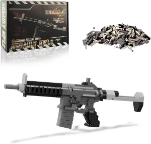 Bricks$1:3 HK416-C Model Gun$ DIY Assembling Guns Building Toys for Age 14 $Splicing Brick Gun Model Kit Building Blocks Gun Set 504 PCS prearrange storeroom Micro 