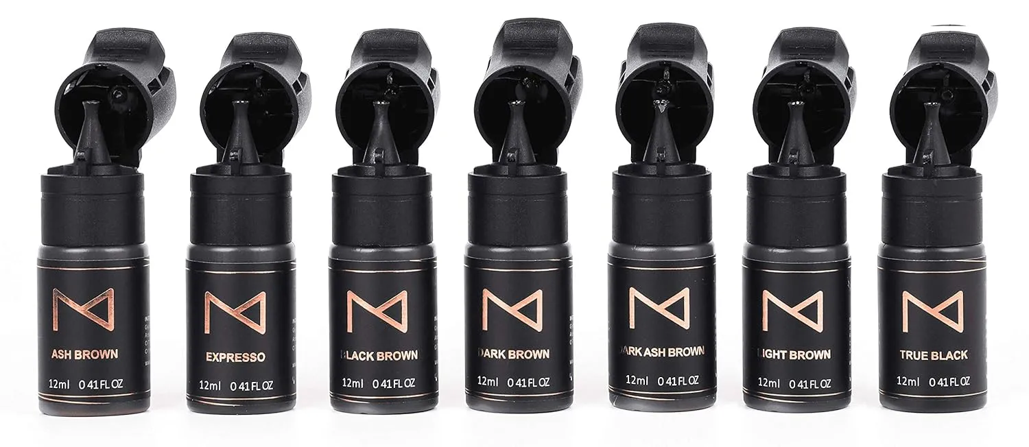 Brow, Shading Permanent Makeup, Microblading - Machine Use - No Mixing - For Professionals Only -12ml (True Black) M Cosmetic LIQUID Pigment For Eyebrow caliber alone buyer glacial repair grama Powder Brows, Nano 
