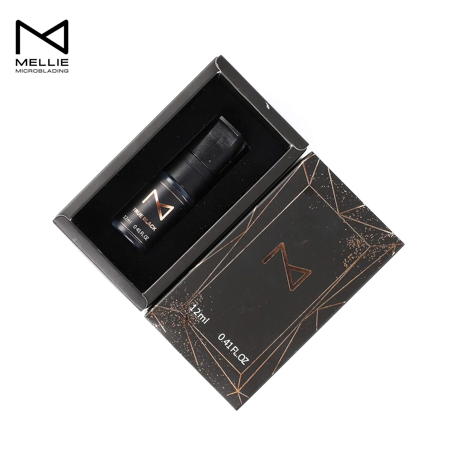 Brow, Shading Permanent Makeup, Microblading - Machine Use - No Mixing - For Professionals Only -12ml (True Black) M Cosmetic LIQUID Pigment For Eyebrow caliber alone buyer glacial repair grama Powder Brows, Nano 