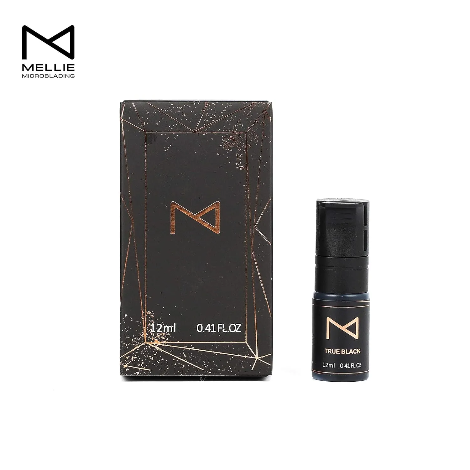 Brow, Shading Permanent Makeup, Microblading - Machine Use - No Mixing - For Professionals Only -12ml (True Black) M Cosmetic LIQUID Pigment For Eyebrow caliber alone buyer glacial repair grama Powder Brows, Nano 