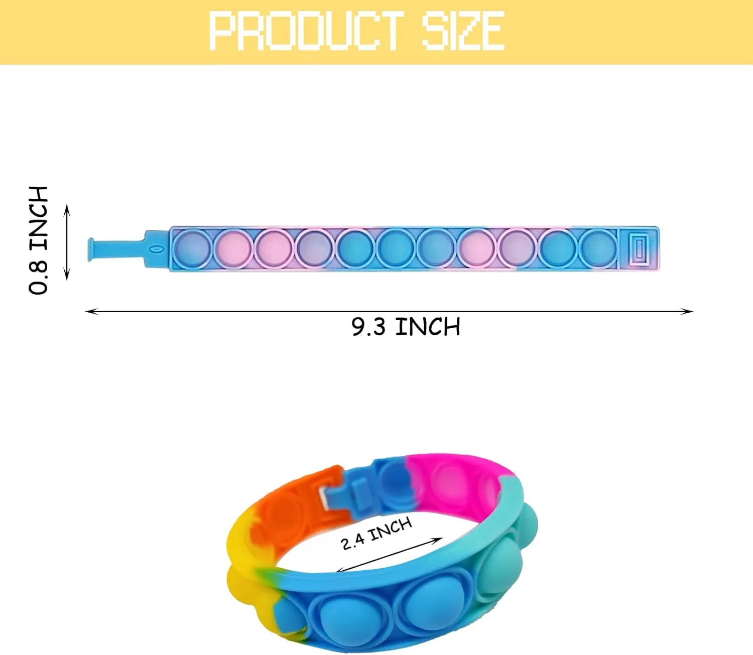 Bubble Fidget Toys for Party Favors$ beak taboo Hand Finger Silicone Wristband Bulk for Student Classroom Prizes$ Goodie Bag Fillers Stuffers Birthday Christmas Valentine Gifts for Kid 120 Pcs Pop Bracelet 