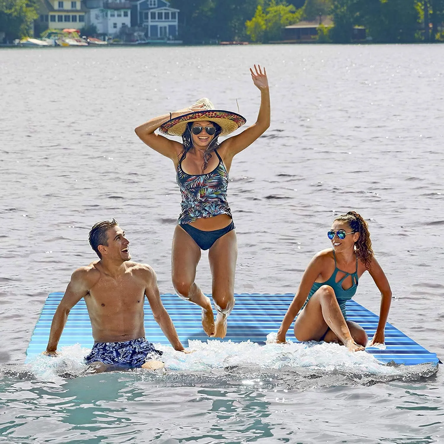 �C Padded Mat for Land or Water with Carry Strap �C Multiple Colors Aqua 3-in-1 Fold & Go Tanning Pool Float$ Mat evening earn and Tanning Pool Lounger 