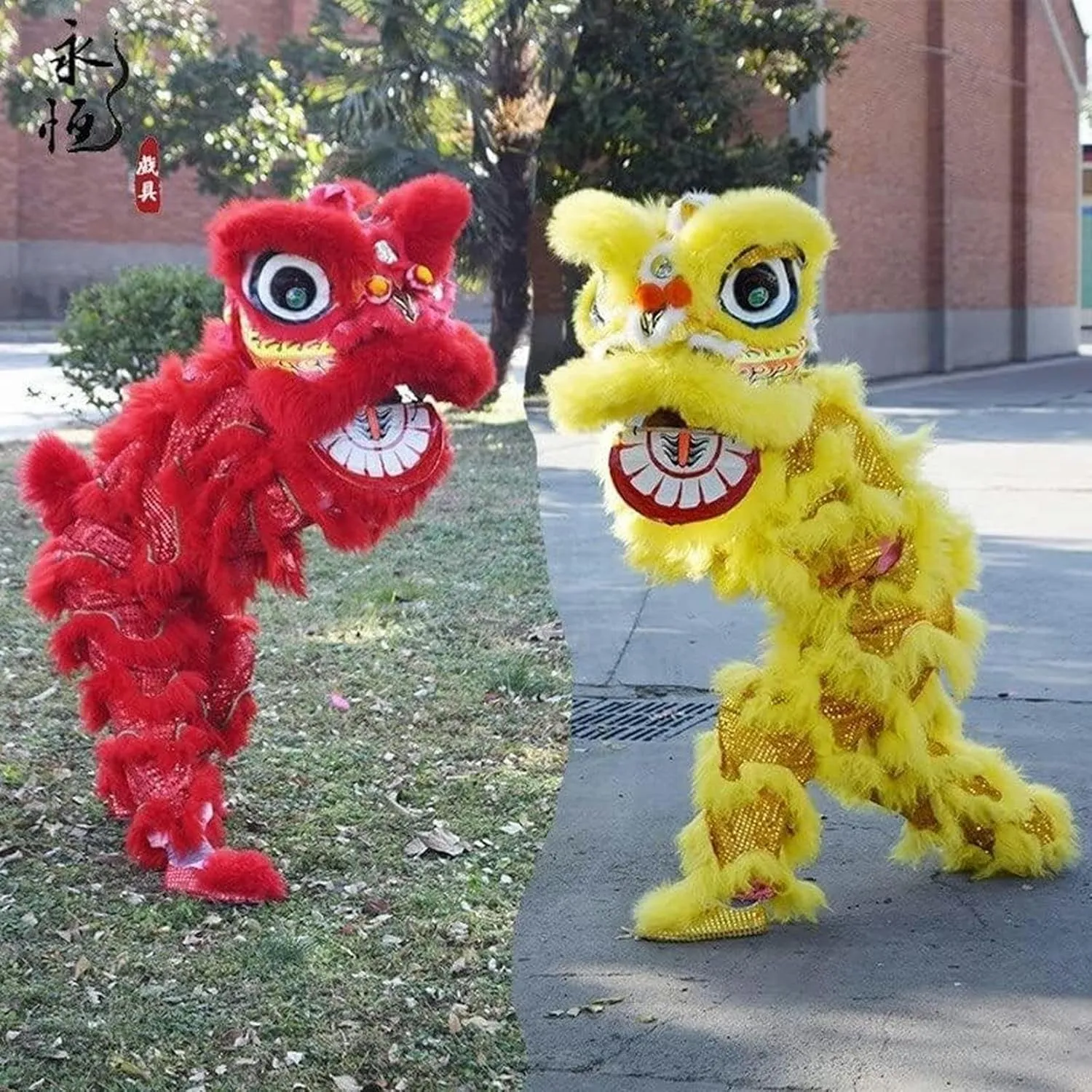 capture restrict temporarily Festival Lion Dance Head Performance~/ Chinese Lion Dance Head Chinese Traditional Festival Silk Dragon Dance Outdoor Activities Spring 