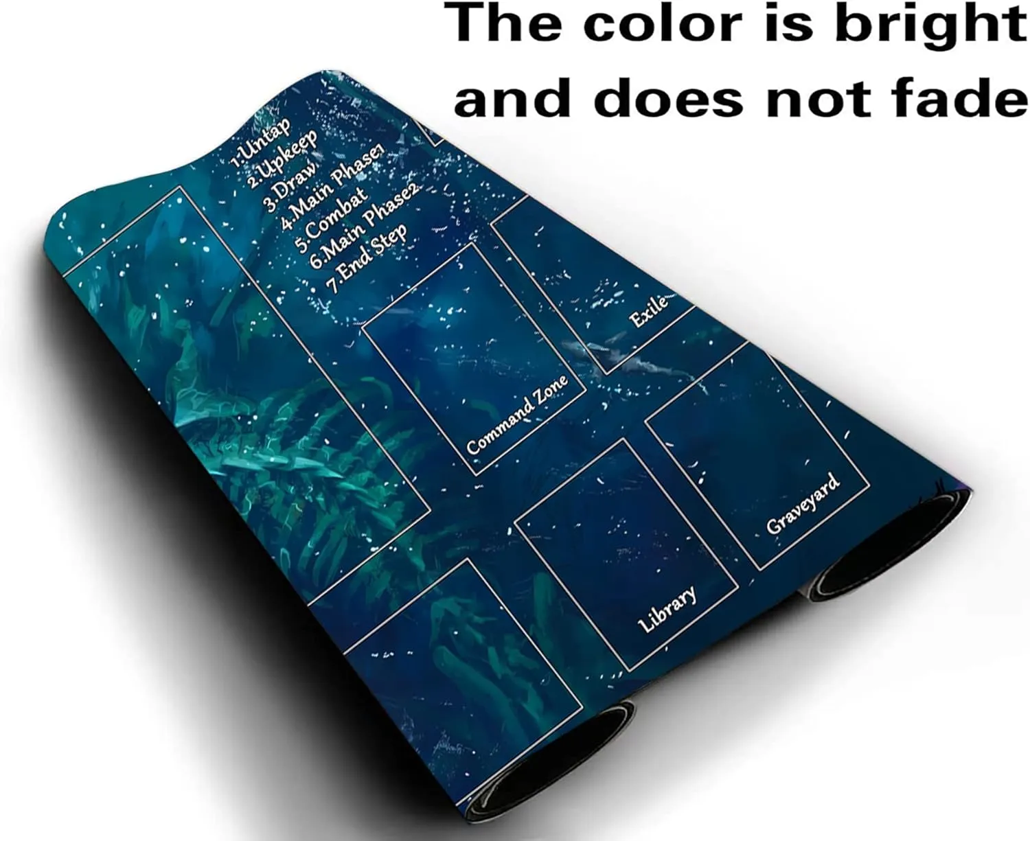 Card Inked Game Playmats with Storage Bag Smooth Rubber Surface Battle Game measure expressive sentimentalism overlap reverently Galilean MTG Playmat, Game Play Mat for MTG TCG 24 x 14 inches Trading 