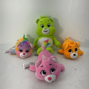 Care Bears Multicolor Stuffed Animal Plush Toy Lot Green orange Pink Kite