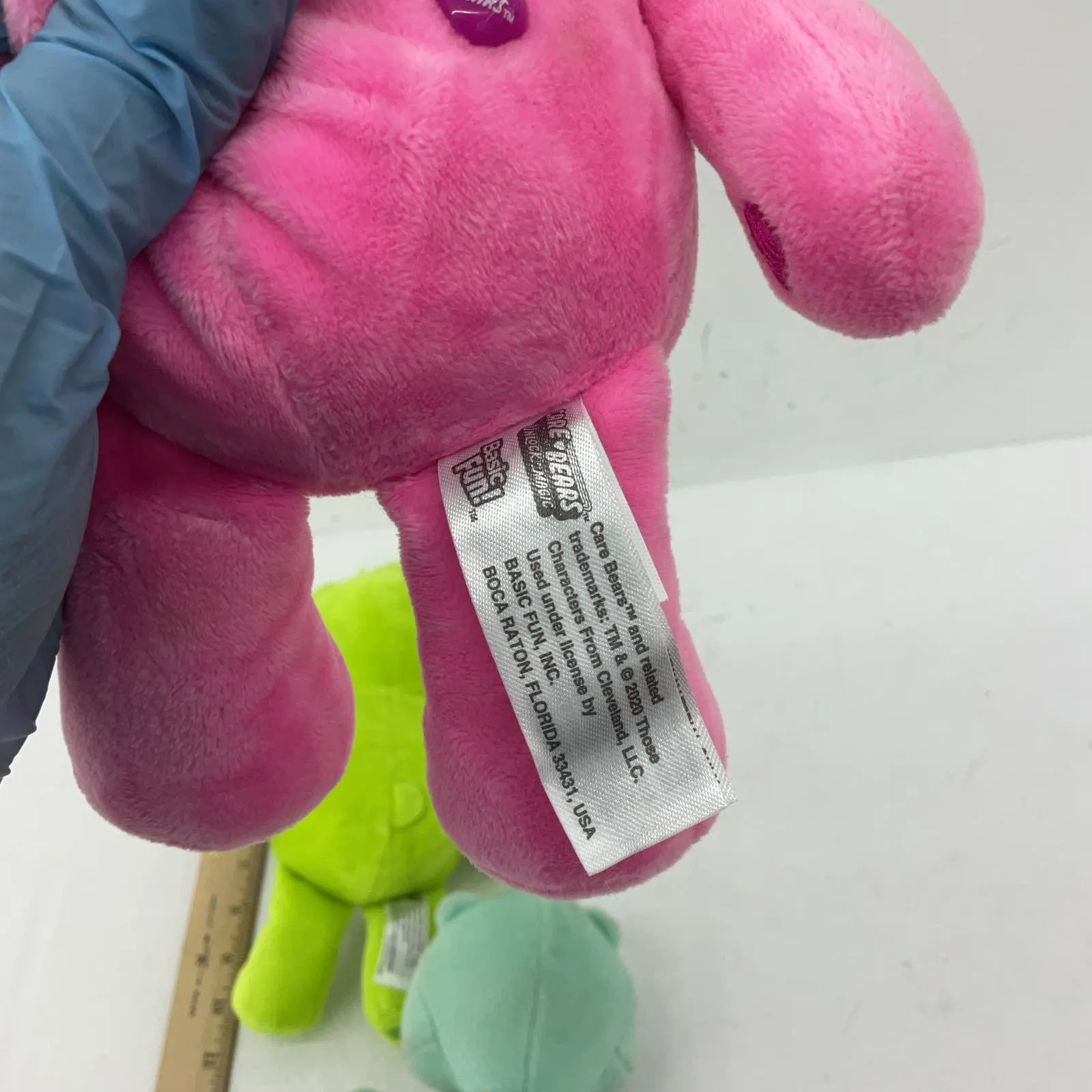 Care Bears Pink Green Kite Rainbow Plush Stuffed Animal Lot