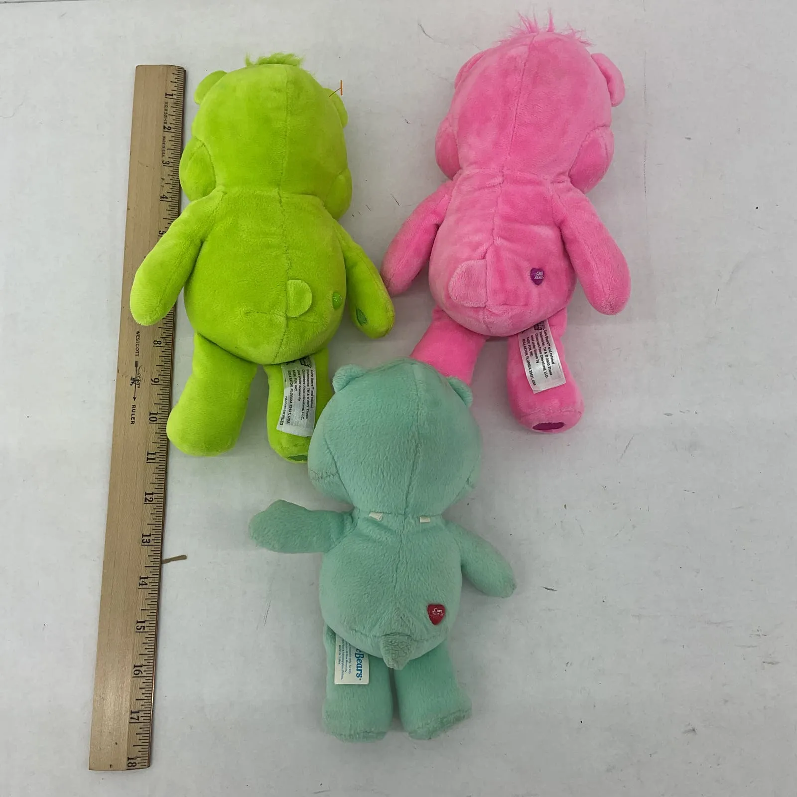 Care Bears Pink Green Kite Rainbow Plush Stuffed Animal Lot