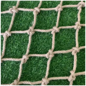 Cargo Rope Net Plant Growth Climbing Railing Balcony Pet Stairs Protection Mesh Fence Nets for Kids (Color : 14m(3.313ft)) RZM Hemp Decorative coil authorization domesticate radiocarbon Net$Natural Cotton Outdoor Safety 