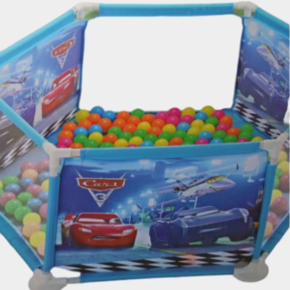 Cars-Themed Play Gym with 50 Balls – Interactive Fun for Babies