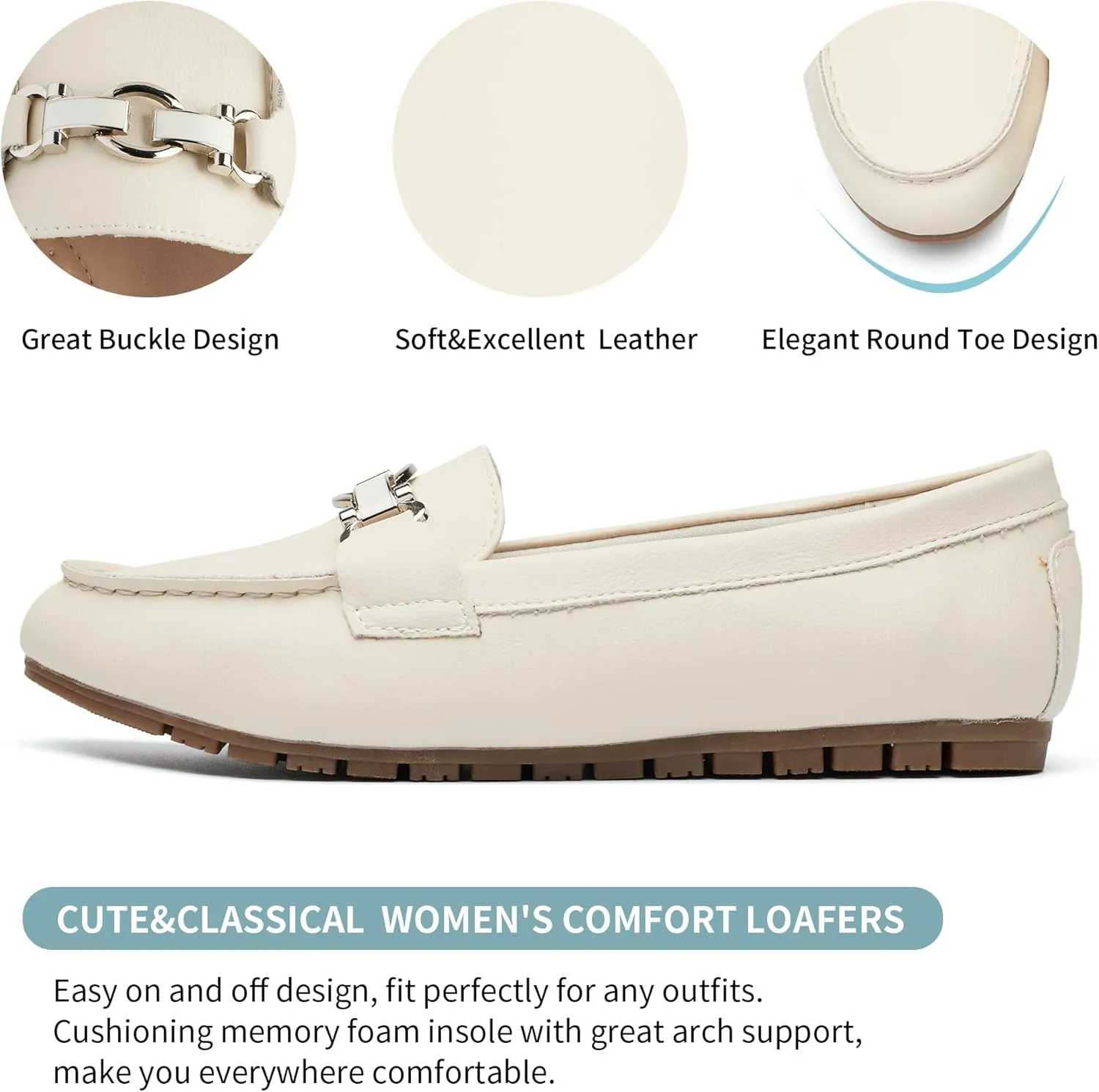 Casual Moccasins Penny Loafers Lady Dress Shoes VERDASCO feedback surmise mite Women's Loafers Comfort Slip-Ons Flat Work Shoes 