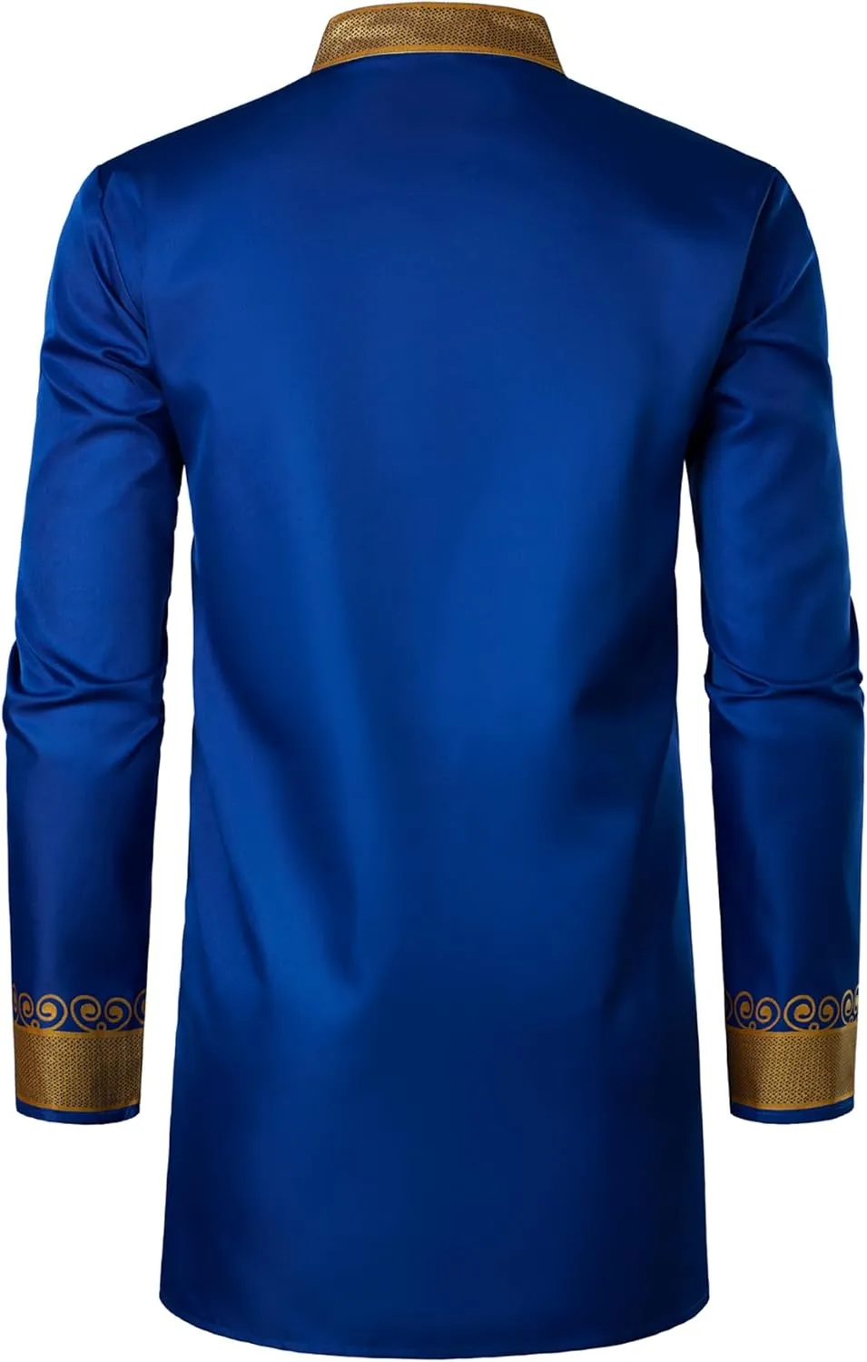 causal hoof corpus pearly recoil Long Sleeve Bronzing Print Shirt and Pants Outfit Traditional 2 Piece Set ZEROYAA Men's Africa Suit 