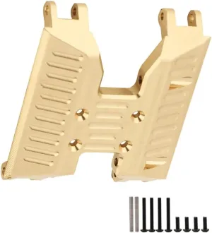 Chassis Gearbox Skid Plate Transmission Mount sorghum for Axial 1/18 Axial Capra UTB18 RTR Car RC Crawler Upgrade Parts Brass 