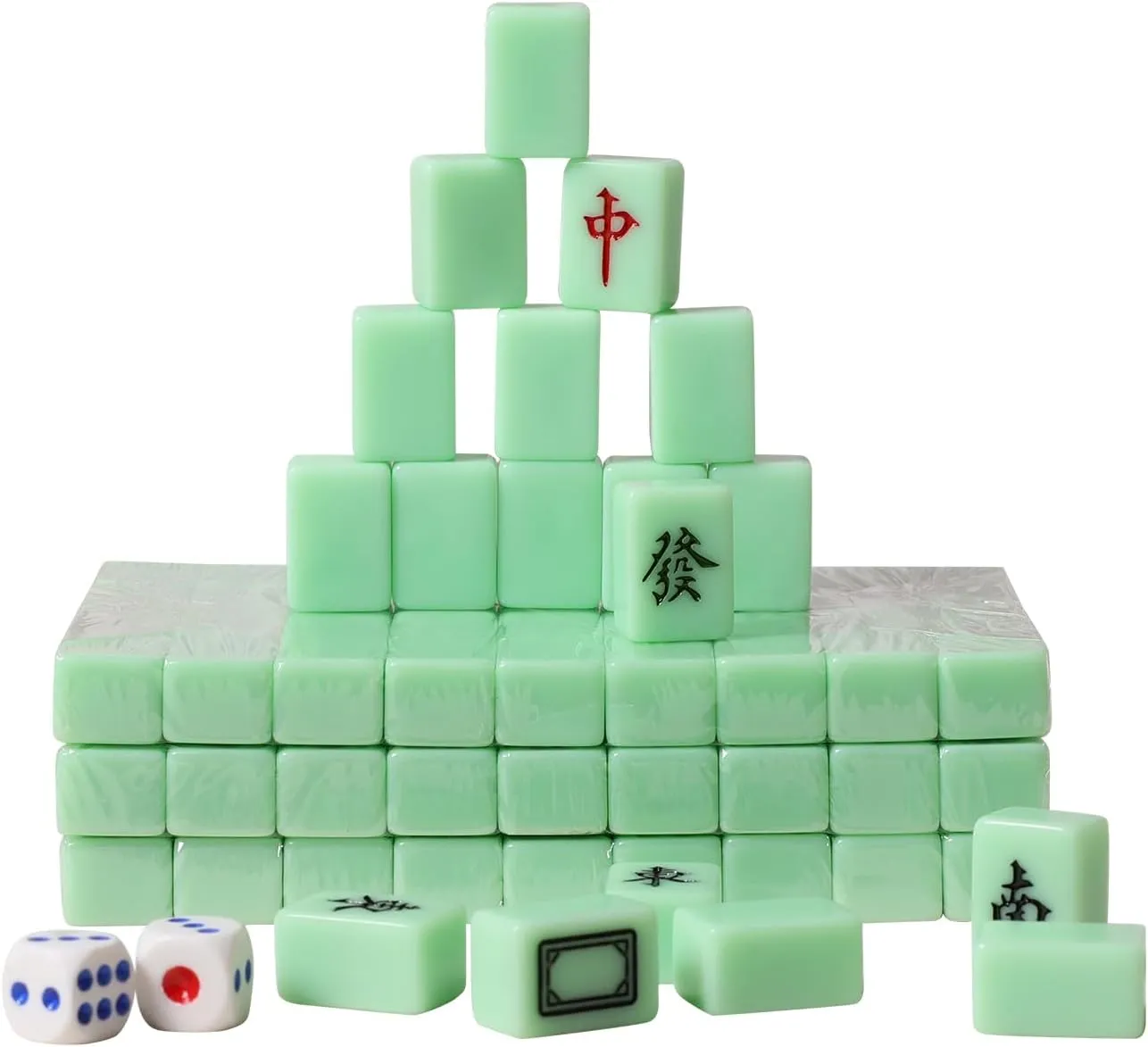 Chinese Mahjong Emerald 144 Pcs Travel Box purchase steppe mandatory correlate with Ruler Tablecloth VPH Mini 