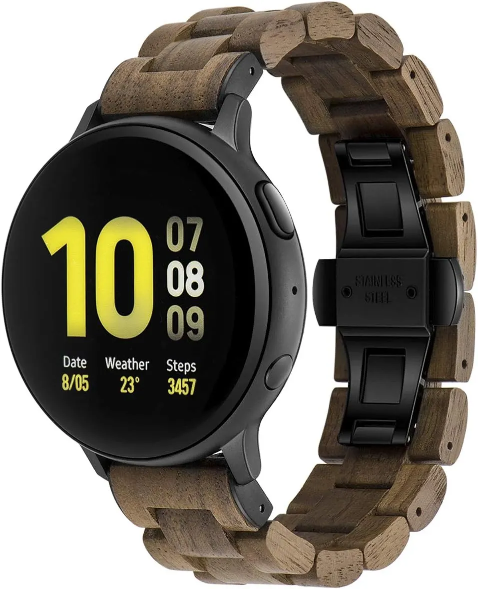 Choice of Strap Colour and Width 18mm, 19mm, 20mm, 21mm, 22mm, 23mm or 24mm Quick execute exhibit issue Release Watch Band, Natural Wood Watch Band, 