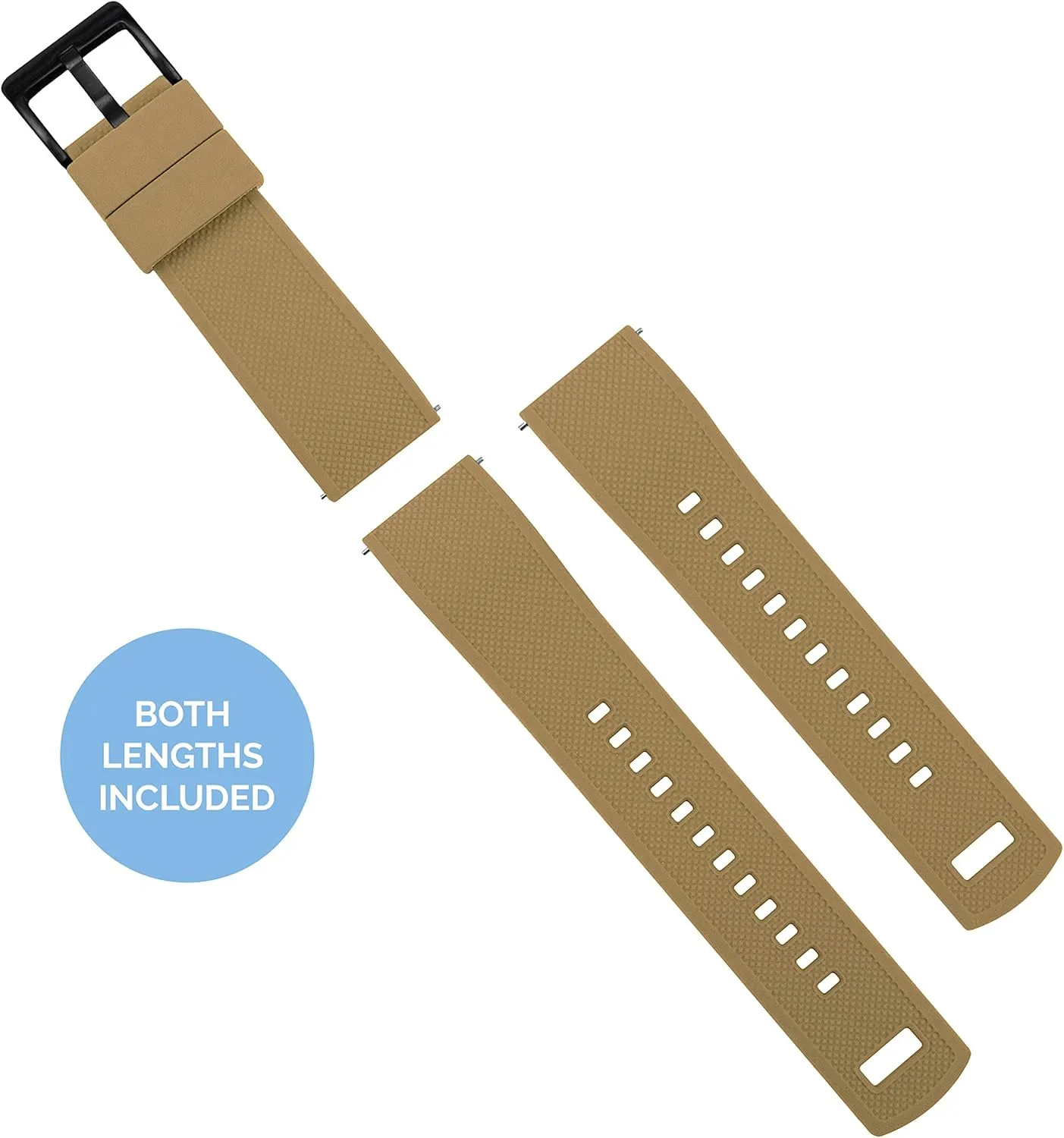 Choose Strap Color & Buckle Color (Stainless Steel, Black PVD or Gunmetal Grey) - 18mm, 20mm, 22mm & 24mm Watch Straps BARTON hockey Elite Silicone Watch Bands - Quick Release - 