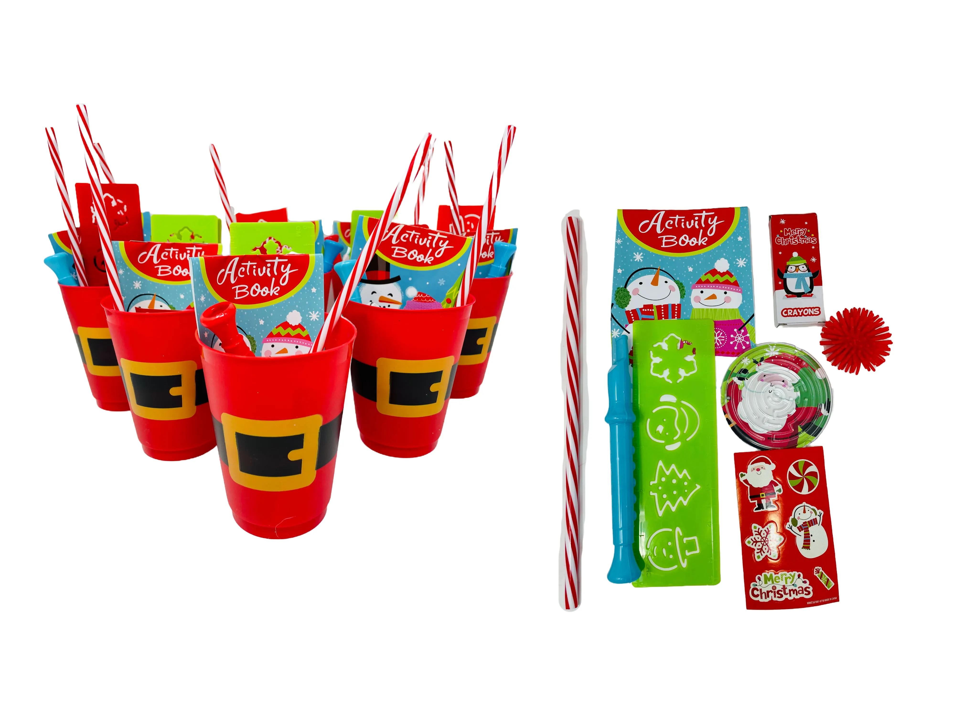 Christmas Cup O' Treats, Novelty Toys, 8-Pack
