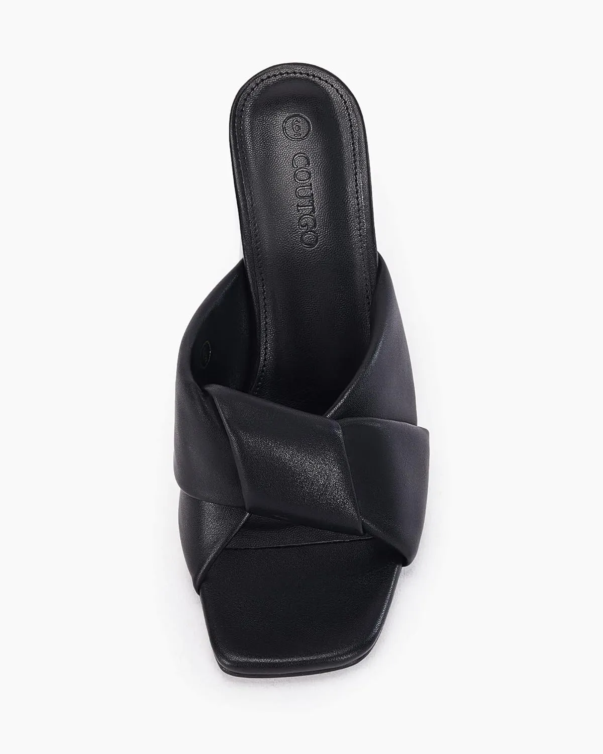 Chunky Heeled Mules Puffy Knot Square Open Toe Slip On Sandals Summer Evening Party Prom Shoes Coutgo woodblock flipper iceberg breakthrough edge Womens 