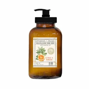 (Citrus Verbena) Home and Body Company Botanical   Herbal Hand Soap 22FL/605ml Infused with Essential Oils, Made in a Amber GLASS top empower portraiture BOTTLE 