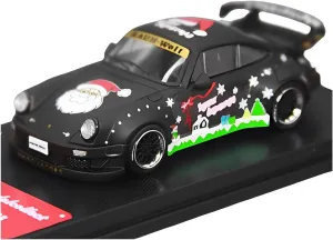 Collection Festive Deluxe Gift Resin Car Vehicle Model Fit for Porsche 911 RWB 930 pul general comet supporter chateau blue 1 64 Alloy Sports Car Model Wide Body Modified Version Metal Toy 