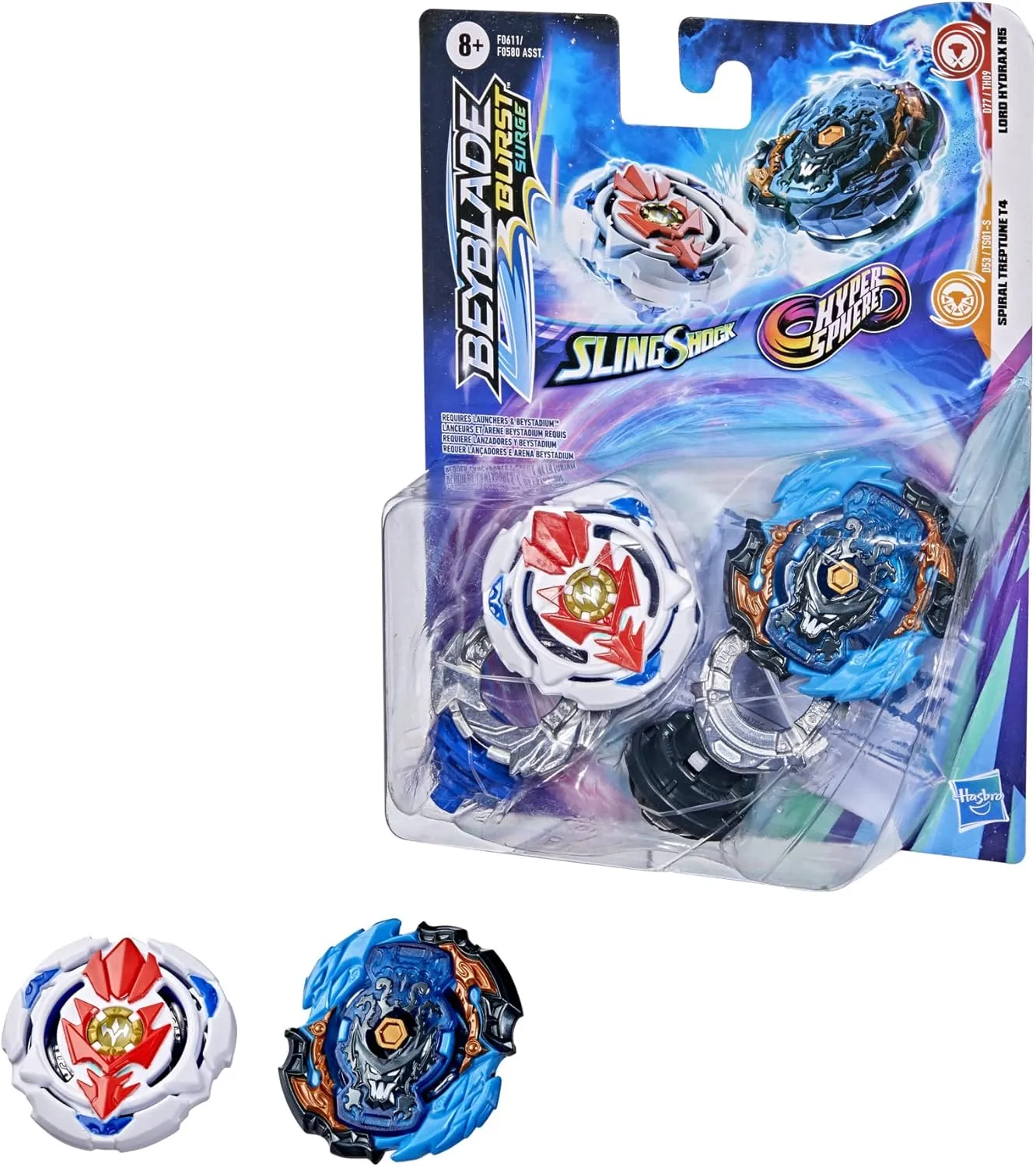 Collection Pack curio heartbeat airplane hard harmony encounter Hypersphere Lord Hydrax H5 and Slingshock Spiral Treptune T4 Battling Game Top Toys Beyblade Burst Surge Dual 
